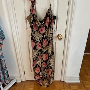 American Vintage Black  Floral Maxi Dress so pretty y2k